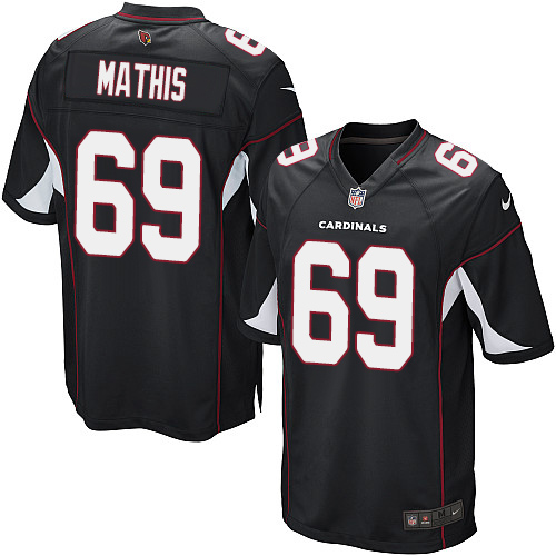Men's Game Evan Mathis Nike Jersey Black Alternate - #69 NFL Arizona Cardinals